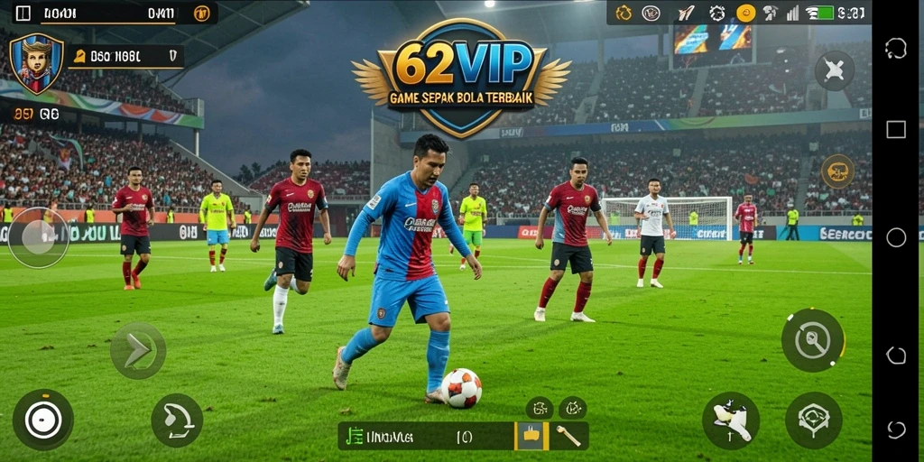 Tampilan gameplay sepak bola yang mendebarkan dalam 62VIP.