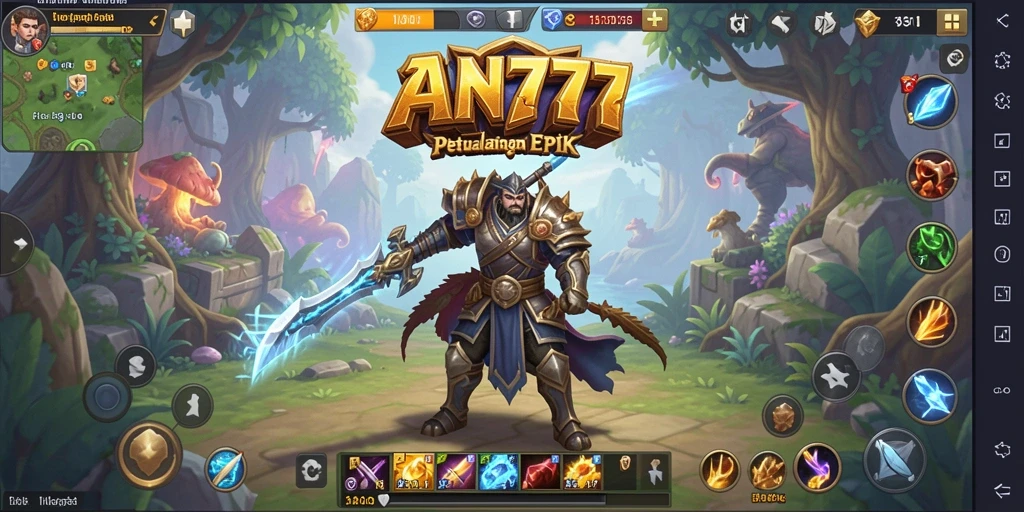 Tampilan gameplay RPG AN777 yang epik dan mendebarkan.