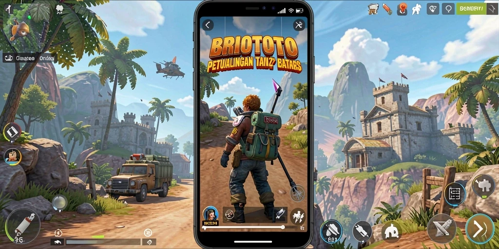 Tampilan gameplay BRIOTOTO dengan petualangan di dunia terbuka.