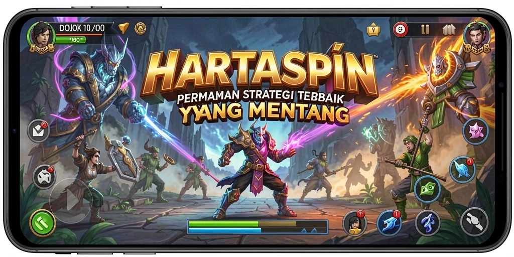 Tampilan menarik dari gameplay HARTASPIN yang menantang.