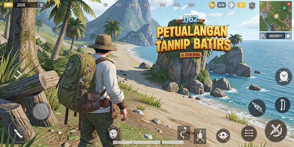 Tampilan gameplay <strong>JJ62</strong> yang menakjubkan di dunia terbuka.