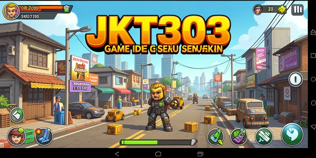 Tampilan gameplay <strong>JKT303</strong> yang menarik dan penuh warna.