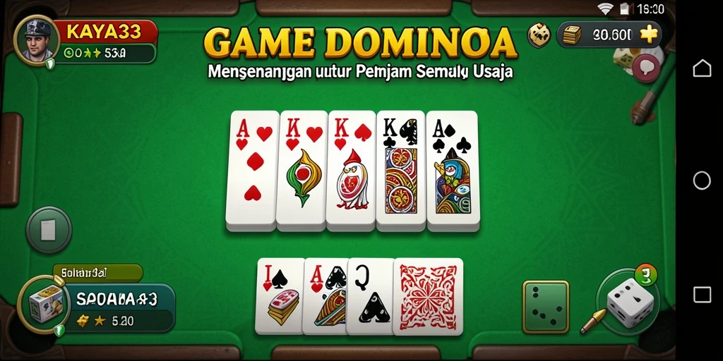 Tangkapan layar gameplay KAYA33 yang menampilkan keseruan permainan domino.
