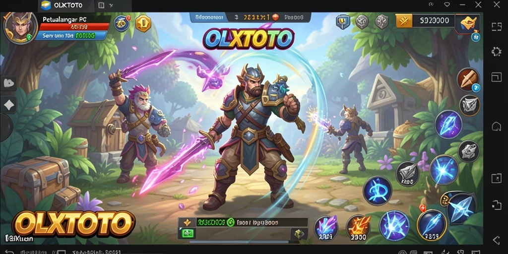 Screenshot menampilkan aksi seru dalam gameplay RPG OLXTOTO.