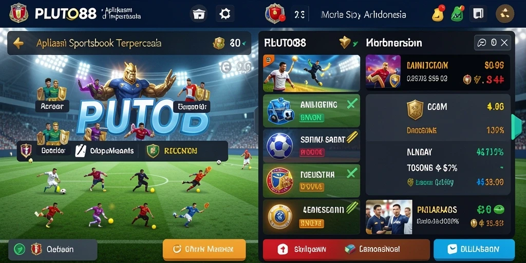 Tampilan gameplay menarik dari aplikasi Sportsbook PLUTO88.