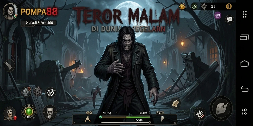 Screenshot menampilkan gameplay mencekam di dalam kegelapan.
