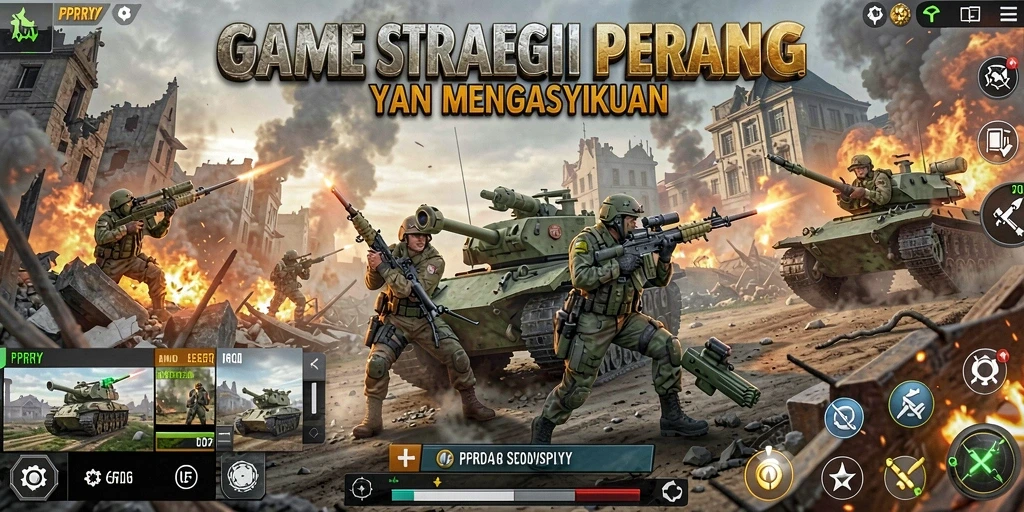 Tampilan gameplay PPRRYY dengan strategi perang yang seru.