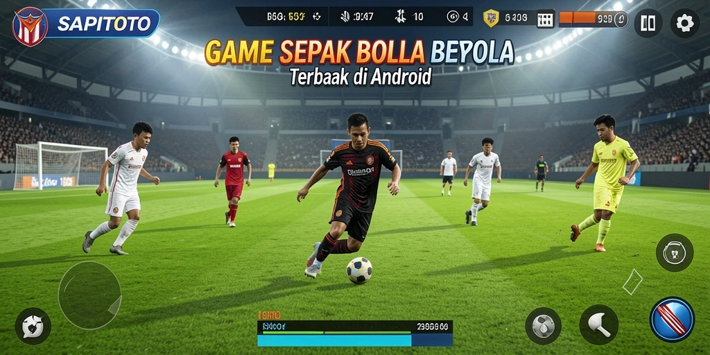 Tampilan gameplay <strong>SAPITOTO</strong> dengan aksi sepak bola yang mendebarkan.