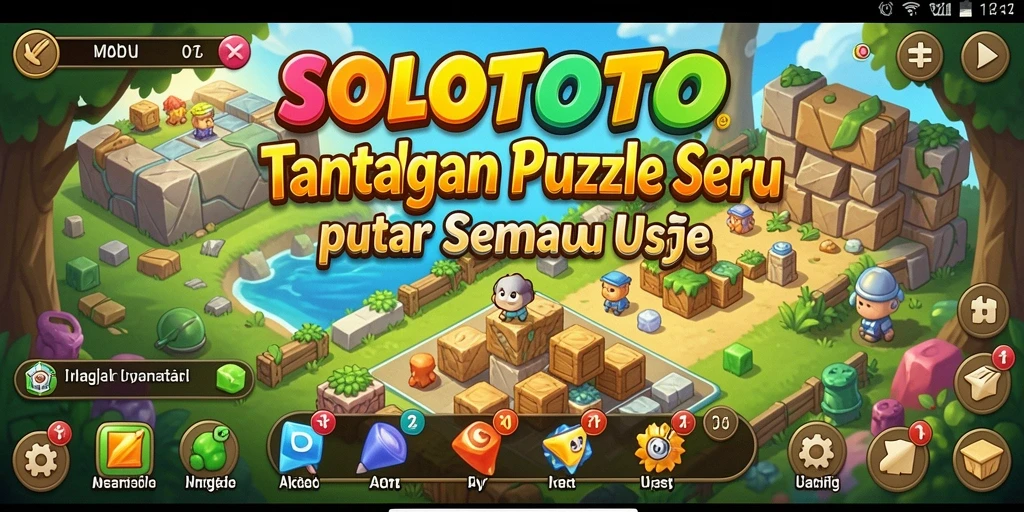 Screenshot gameplay SOLOTOTO dengan tantangan puzzle menarik.