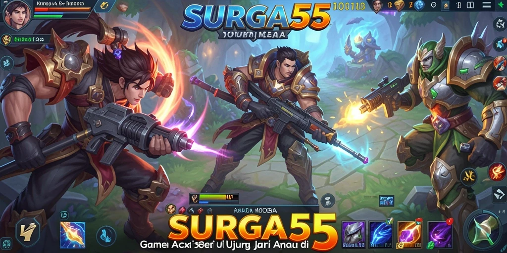 Gameplay intens dan seru dari SURGA55.