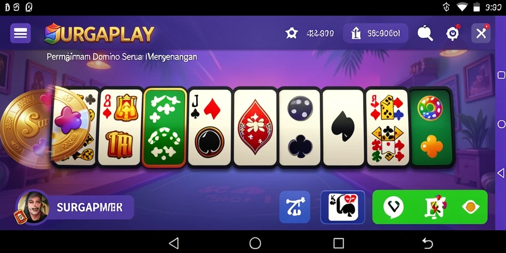 Screenshot gameplay SURGAPLAY menampilkan keseruan permainan Domino.