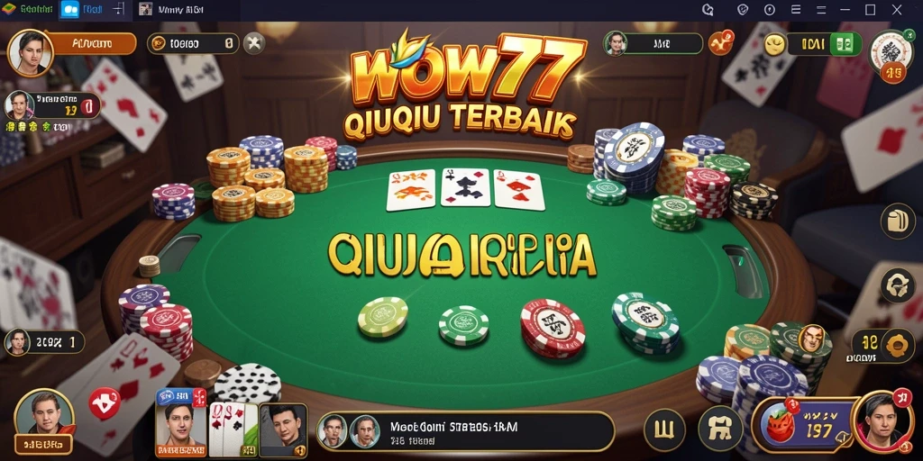 Tangkapan layar gameplay WOW77 menampilkan aksi seru permainan QiuQiu.