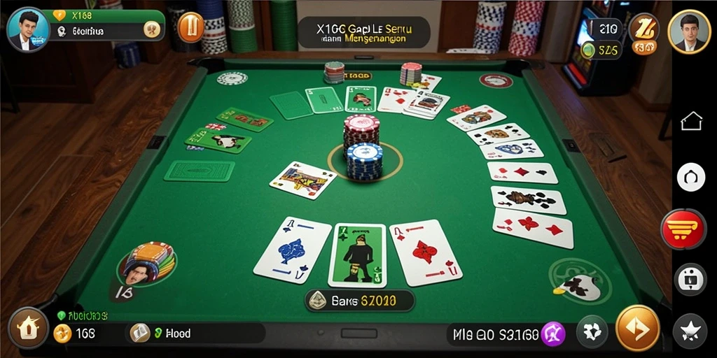 Tampilan grafis menawan dari gameplay Gaple X168.