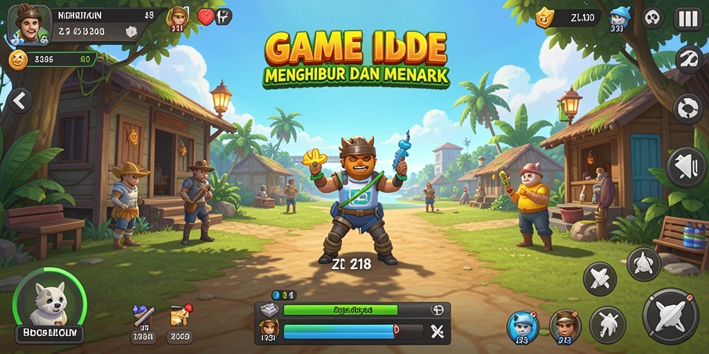 Screenshot gameplay Z18 yang menunjukkan karakter beraksi dalam dunia Idle.